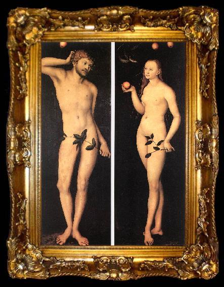 framed  CRANACH, Lucas the Elder Adam and Eve fh, ta009-2